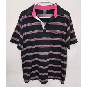 Vintage Chip Beck Collection Striped Short Sleeve Polo Shirt Men's Large 0932
